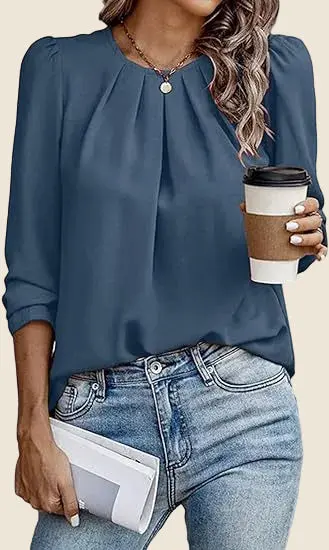 Beatrix | Damen Fließende Weitarm Bluse