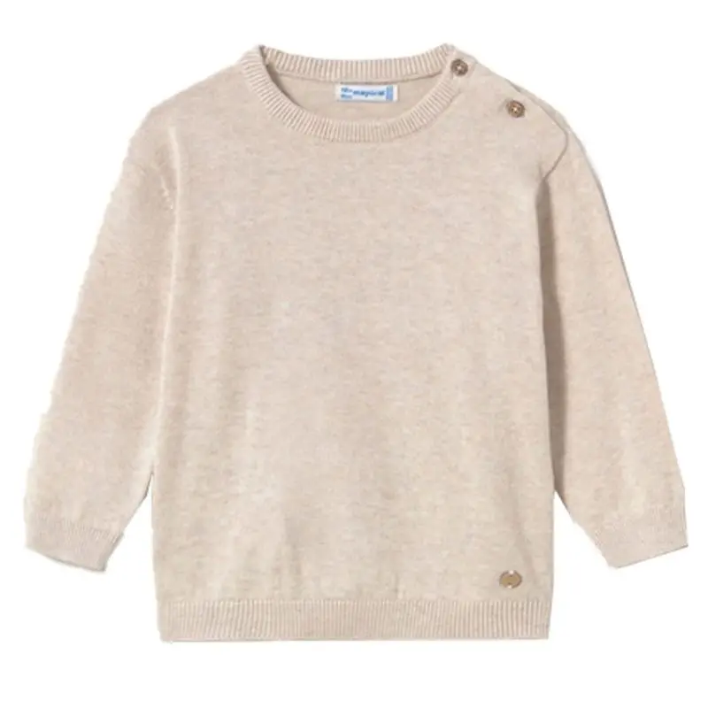 Beige basic katoenen sweater 303
