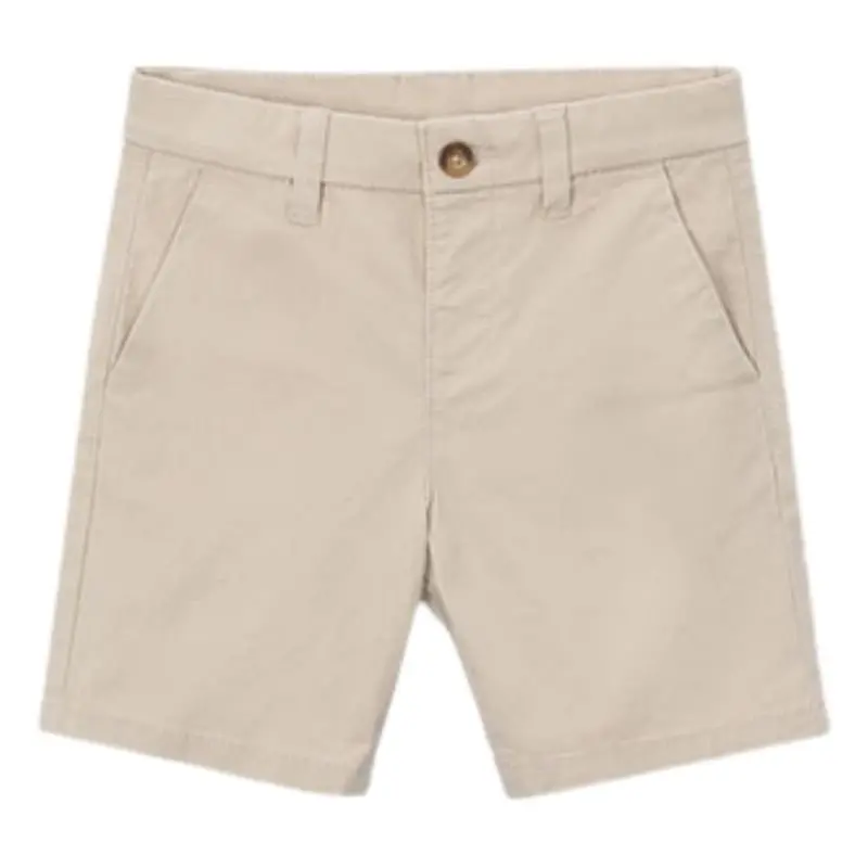 Beige basic twill chino short 202