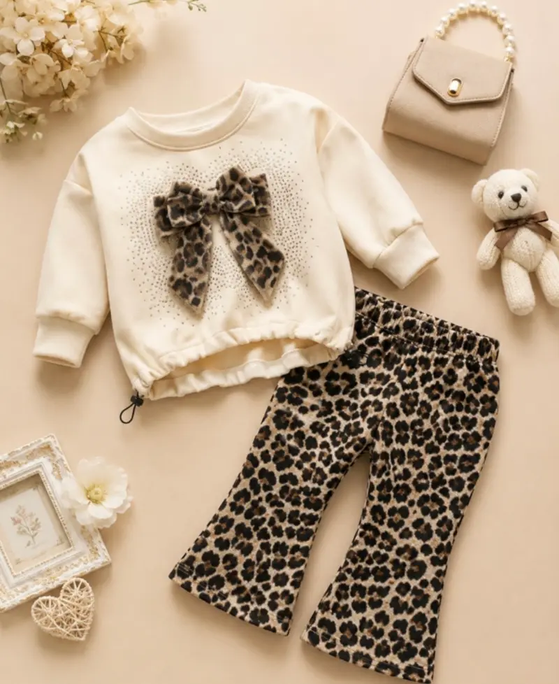 Beige Bow Set