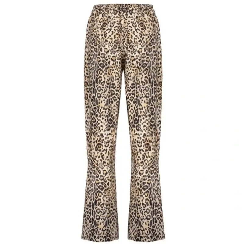 Beige geprinte broek 51232
