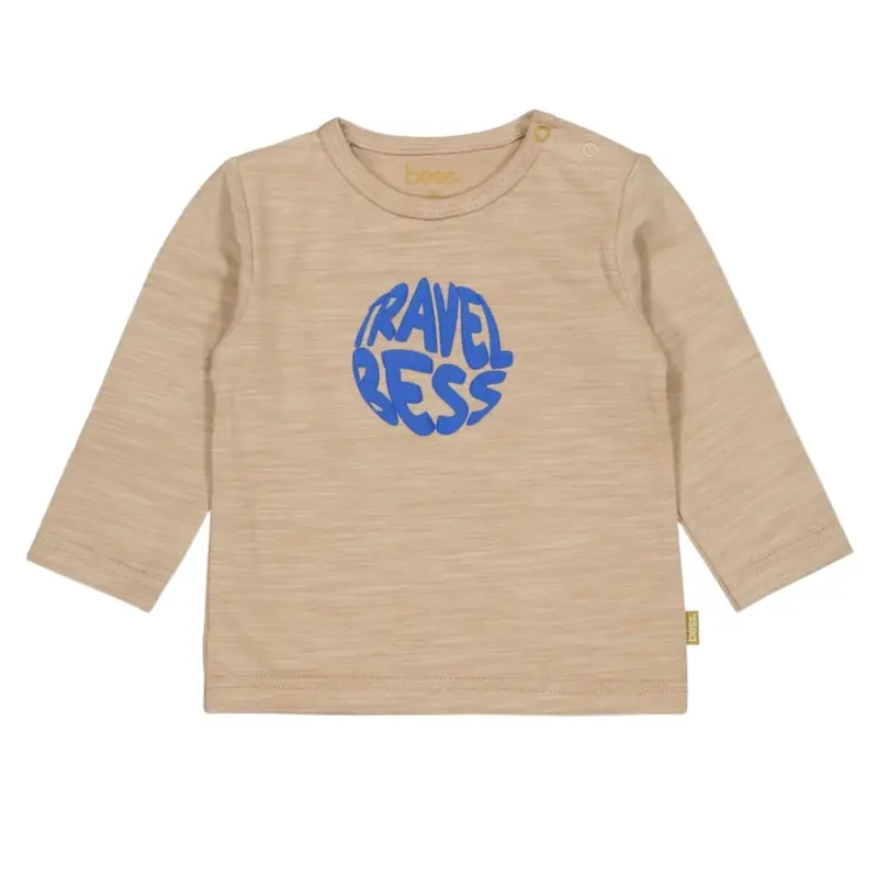 Beige geprinte longsleeve Alain