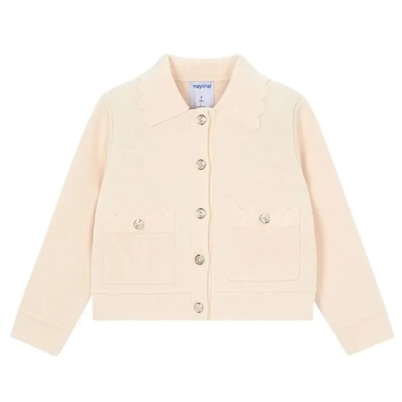 Beige knit gebreide jacket 3450