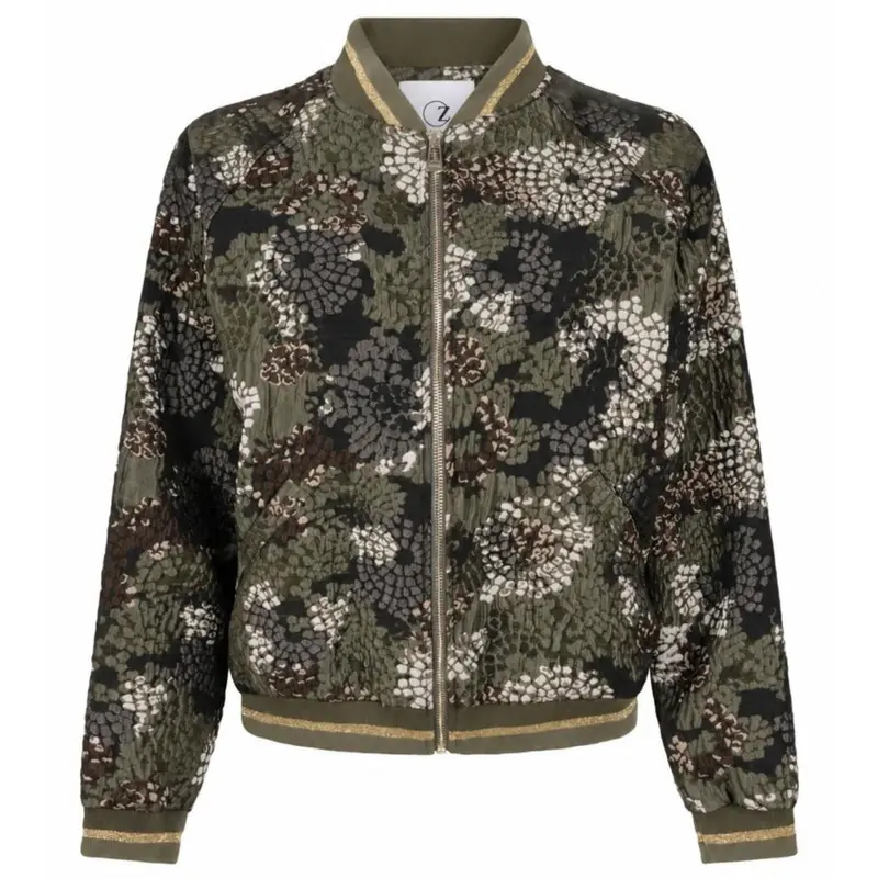 Beige met groene fancy jacquard jacket Patty