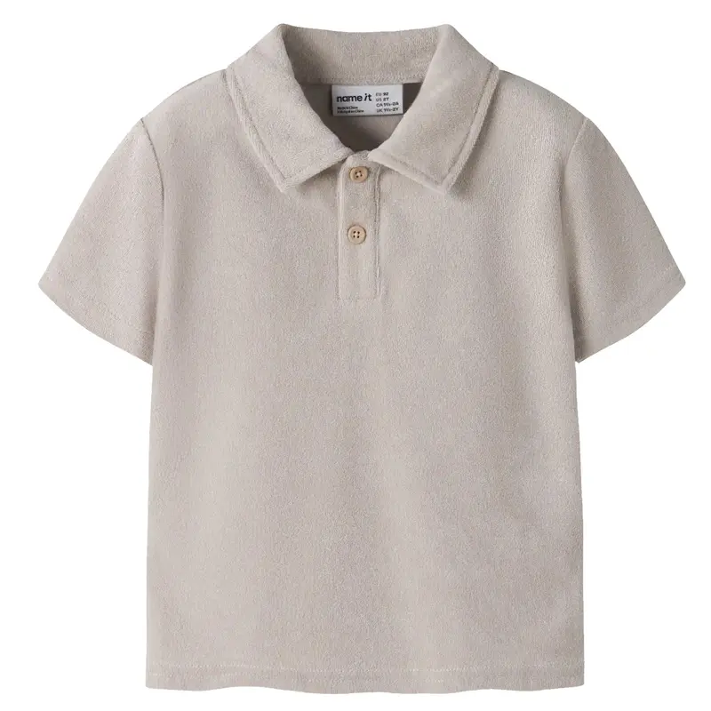 Beige regular fit knit polo Finti