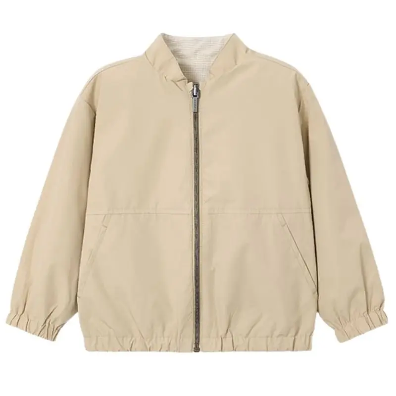 Beige reversible linnen windbreaker 3444