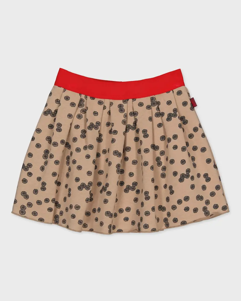 Beige rok met all-over print | AOP Sand Flower