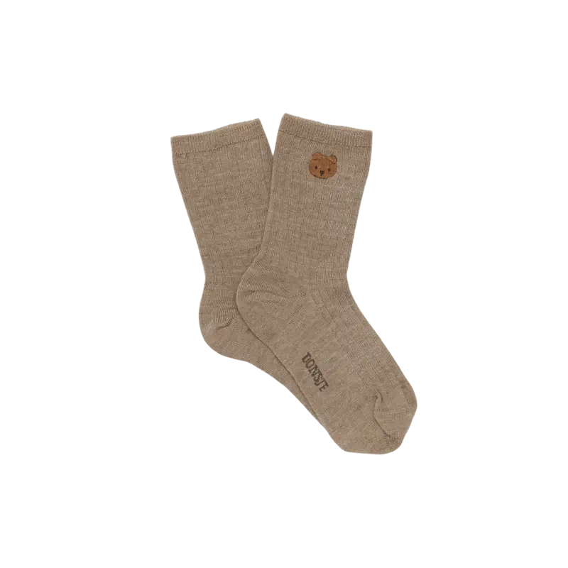 Bell Socks | Bear | Dusty Green