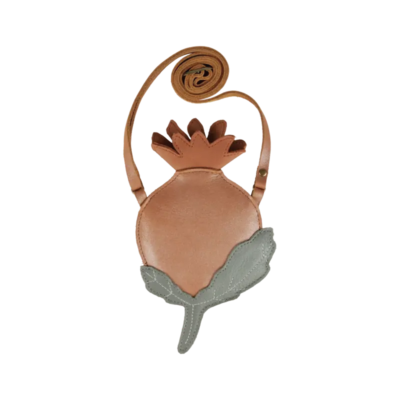 Bessie Purse | Rose Hip | Caramel Metallic Nubuck
