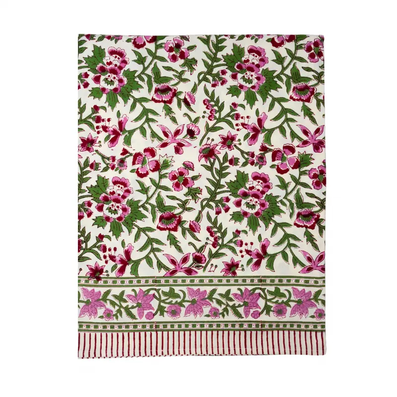 Bethany Bloom Hand Block Print Tablecloth – 180x240cm