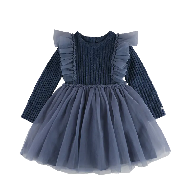 Bilie Dress | Royal Blue Melange