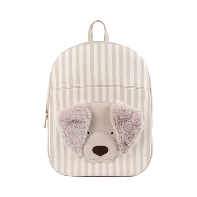 Bippe Schoolbag | Golden Retriever | Ivory - Off-White Striped