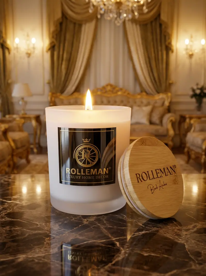 Black Amber — Bougie de Luxe | ±70 uur brandtijd