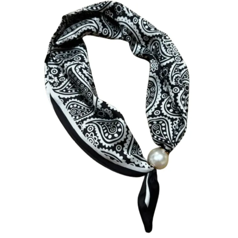 Black-white paisley parel sjaaltje Chloe