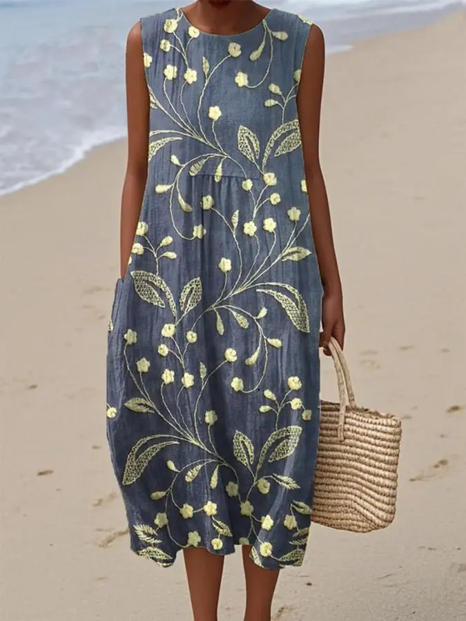 Blanca | Atmungsaktives Blumenkleid