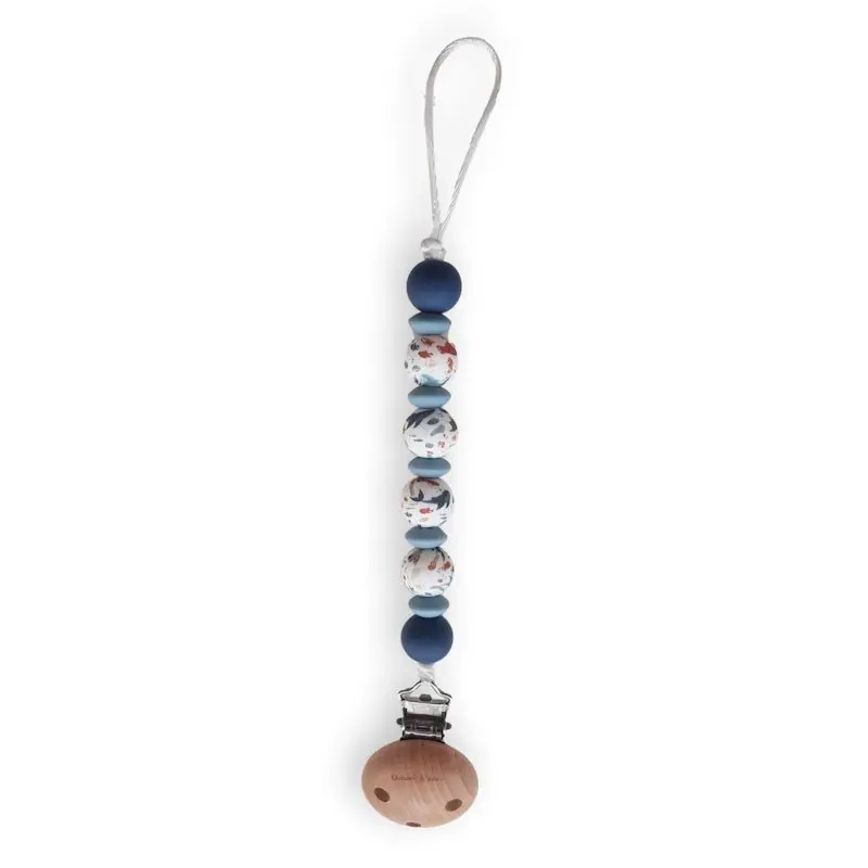 Blauw geprinte clip silicone Sea