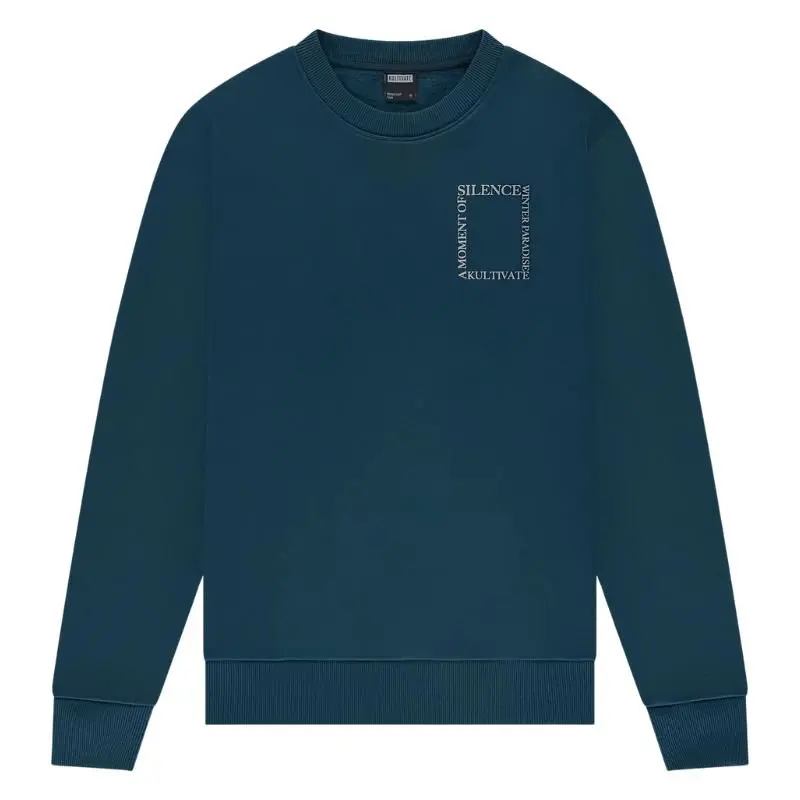 Blauwe regular fit sweater Silence