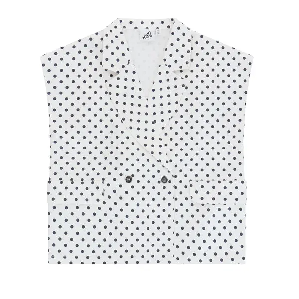 Blazer Sleeveless Polka Dot