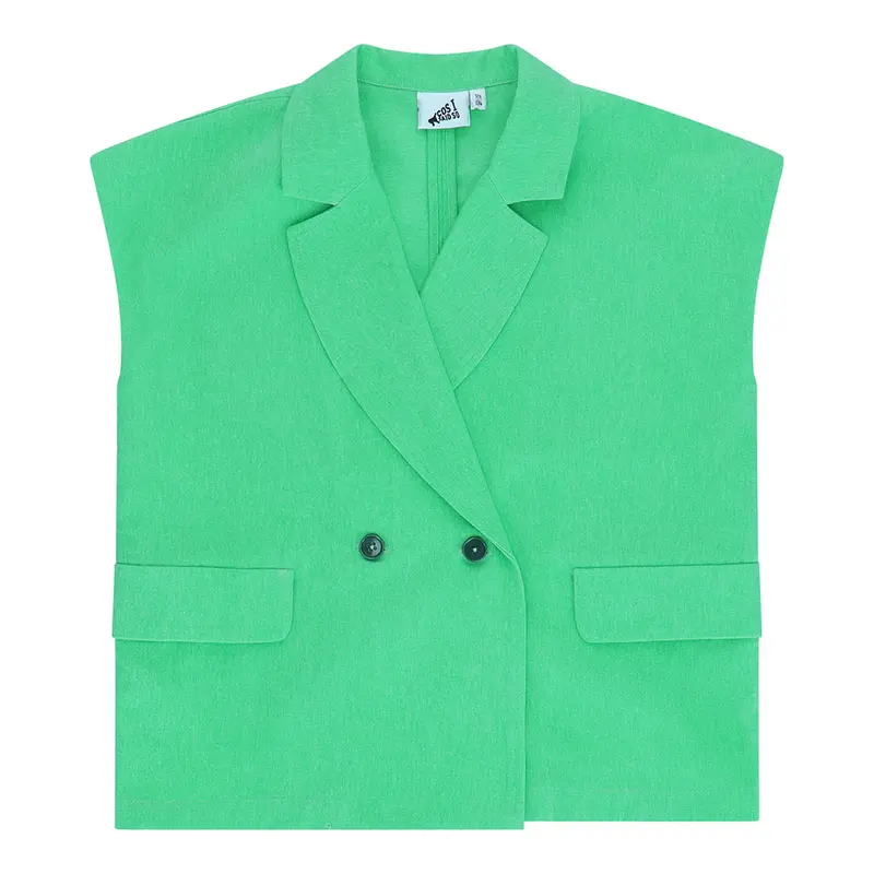 Blazer Sleeveless Twill Paradise Green