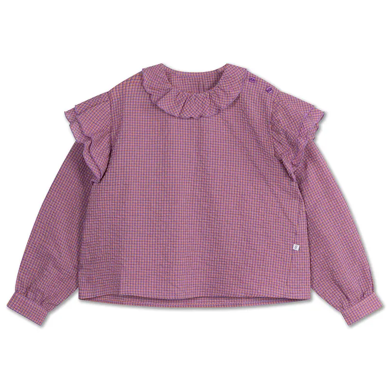 Blouse Ava Multi Mauve Check