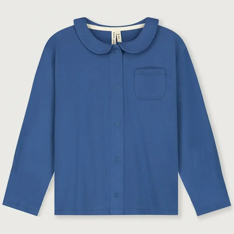 Blouse Collar Boxy Blue Moon