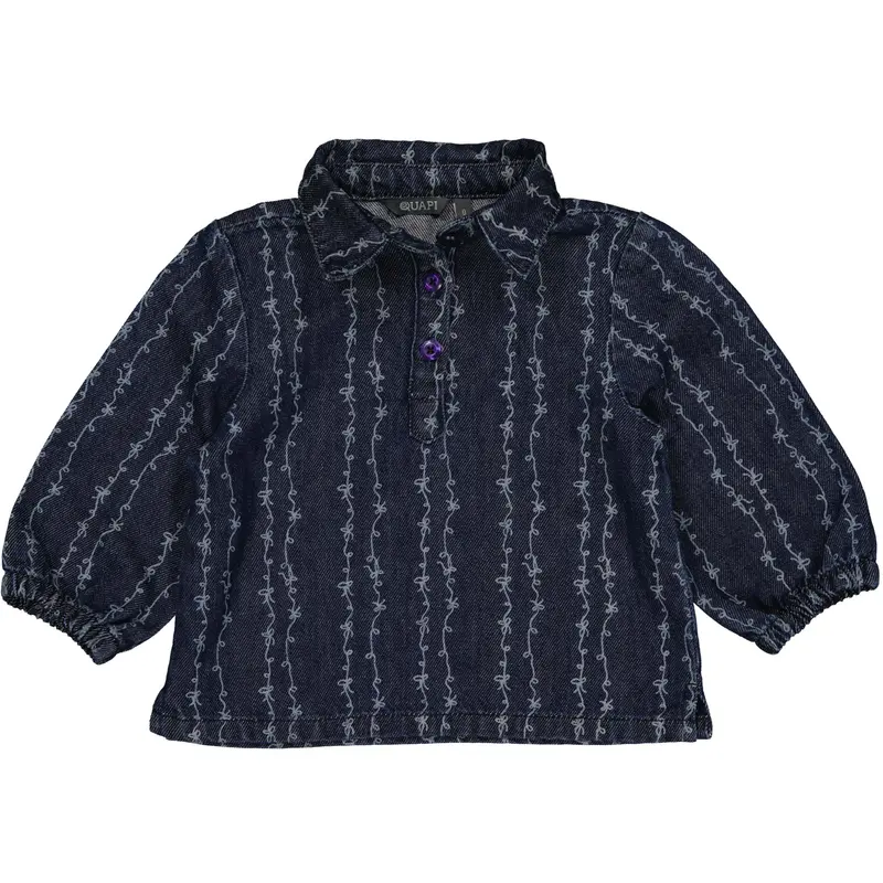 Blouse denim | AOP White Sketch