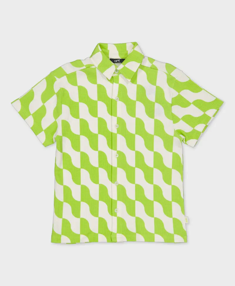 Blouse groen met grafische print | AOP Green Graphic