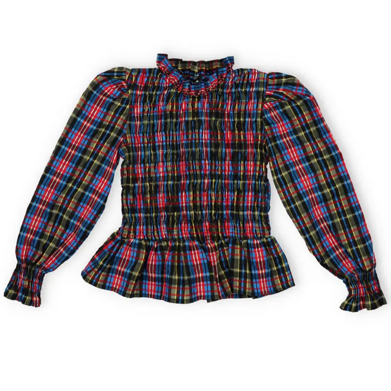 Blouse Mars Ruby Dusk Tartan