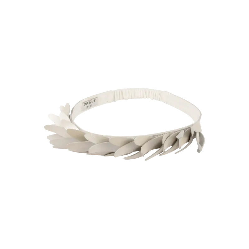 Bola Headband | Off White Metallic Leather