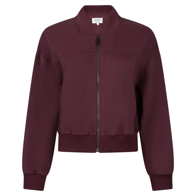 Bordeaux bonded tech travel jacket Ciska