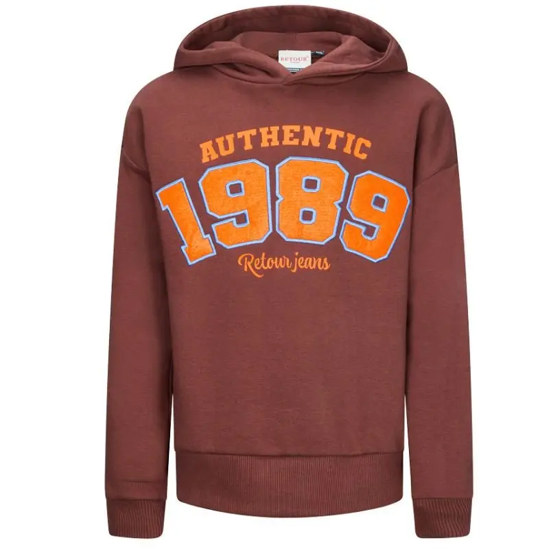 Bordeaux rode retro hoodie Roy