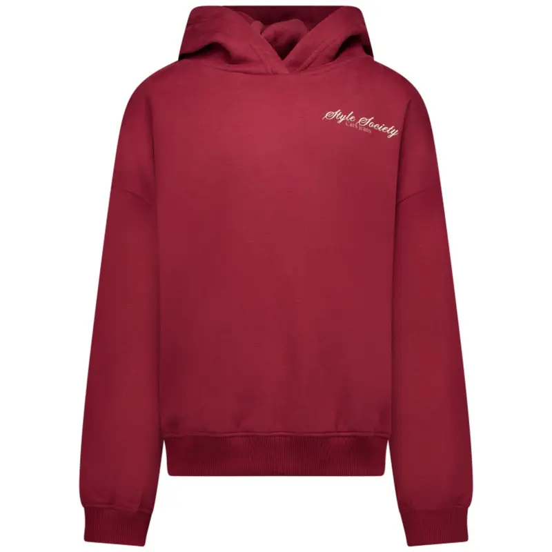 Bordeauxrode backprint hoodie Hearley