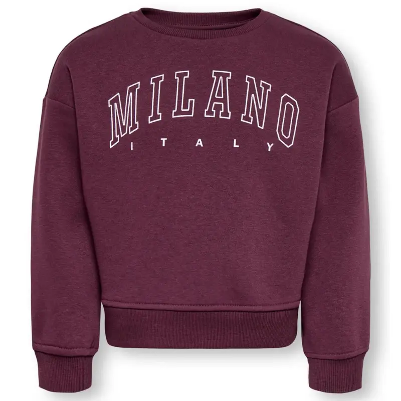 Bordeauxrode crew neck sweater Sweat