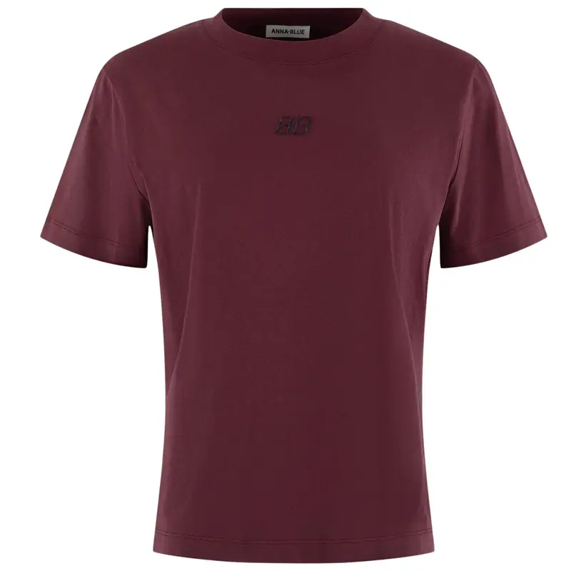Bordeauxrood basic ronde hals t-shirt Slim