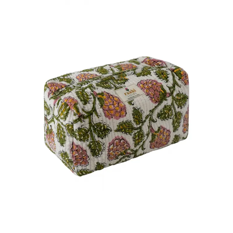 Botanical Jaal Quilted Washbag