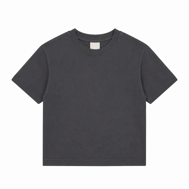 Boxy Loose Fit Tee Charcoal