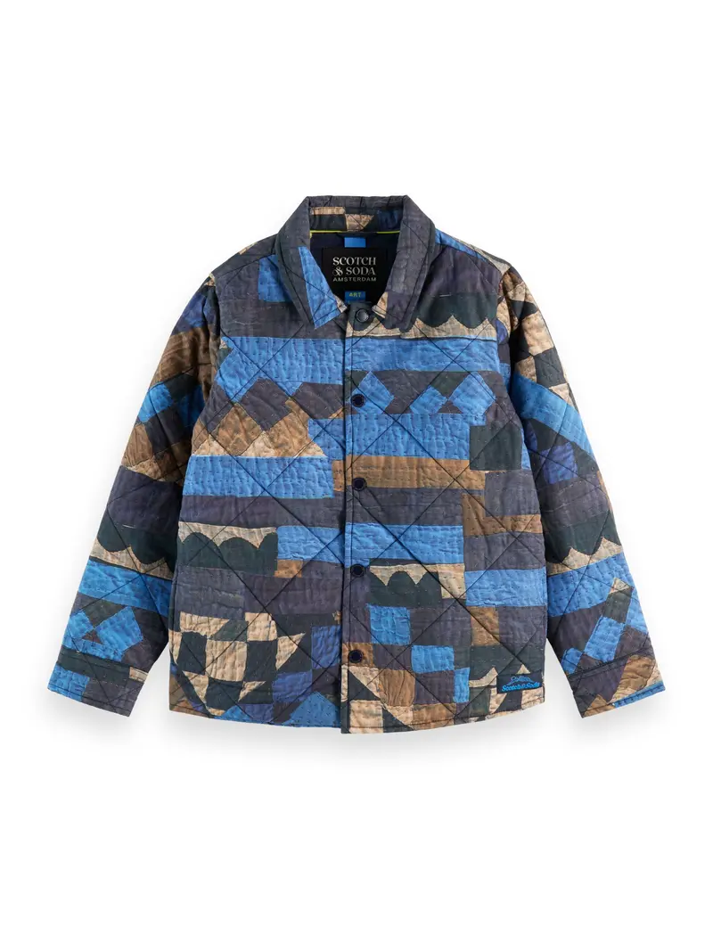 Boys' All-over printed padded shirt jacket