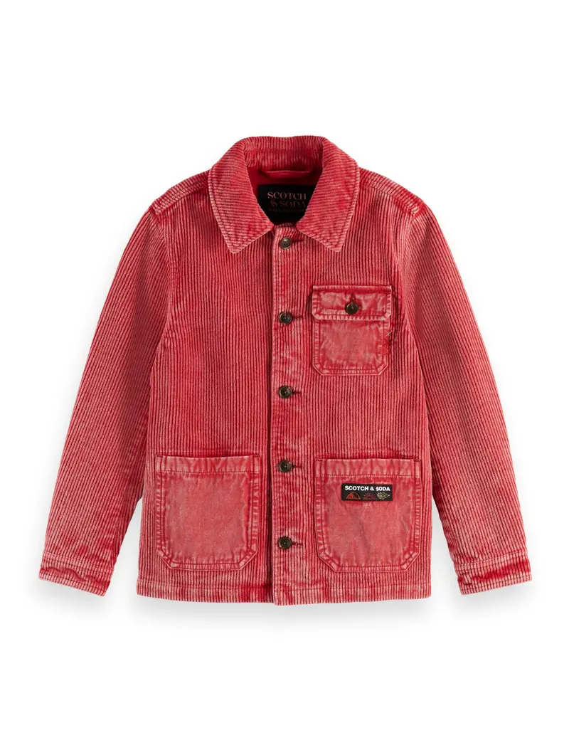 Boys' Garment-dyed corduroy overshirt