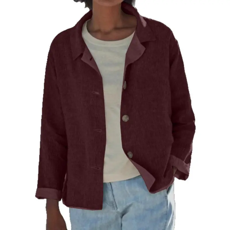 Britta | Damen Übergangsjacke mit Kragen Knopfleiste