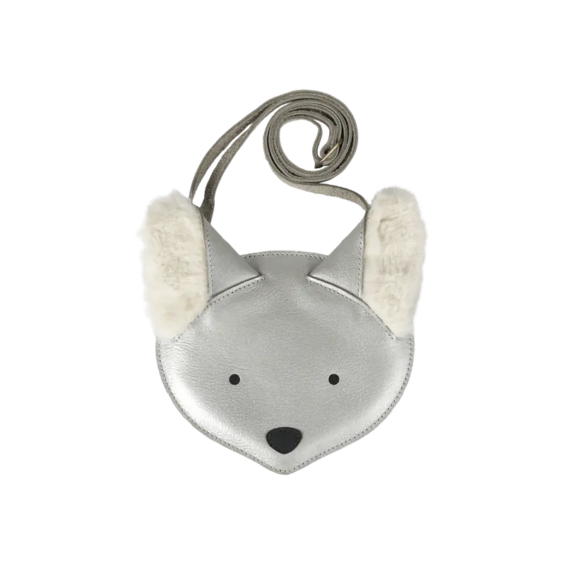 Britta Exclusive Purse | Polar Fox | Silver Grey Metallic Leather