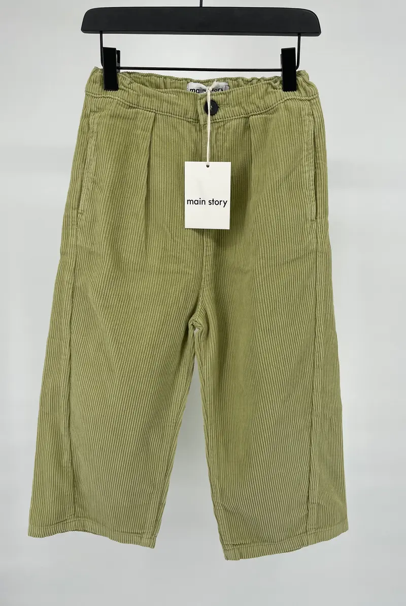 Broek Geel Barrel Rib Maat 116