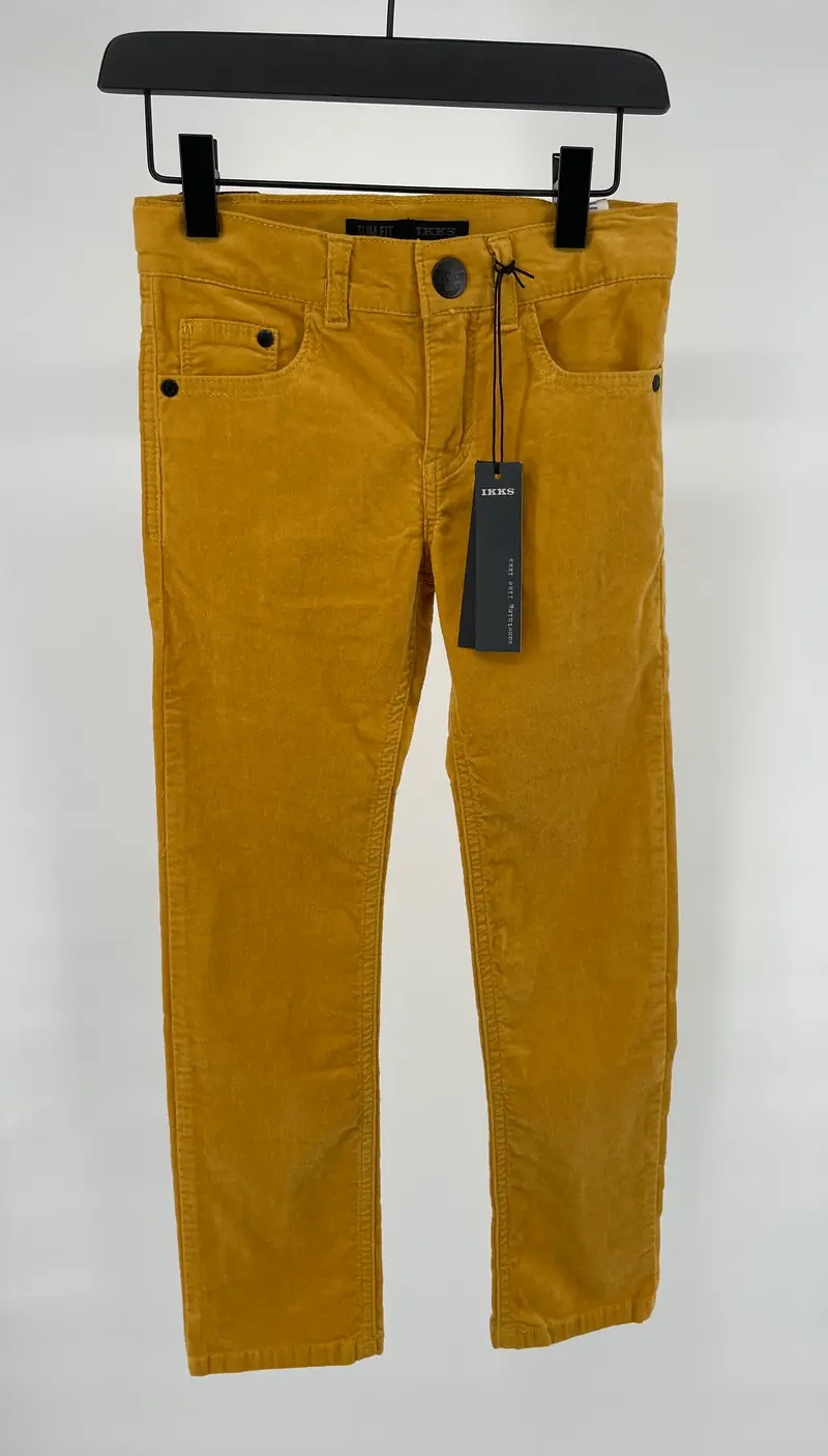 Broek Velours Geel Slim Fit Maat 122