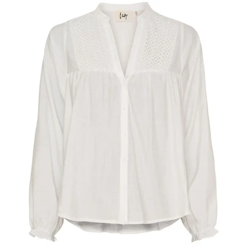 Broken White viscose shirt Mist