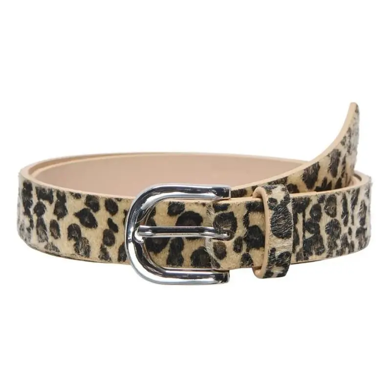 Bruin geprinte panter riem Alba