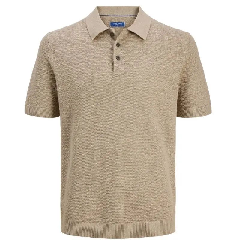 Bruine regular fit knit polo Bluriley