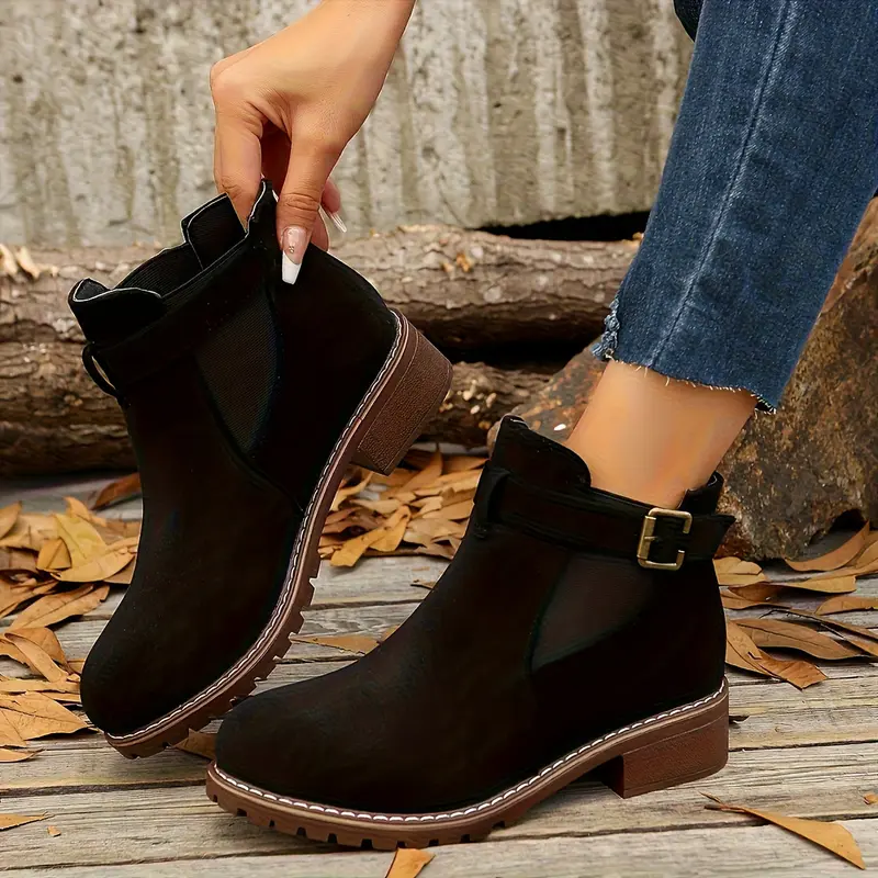 Brynn | Damen Stiefeletten Blockabsatz Schnalle