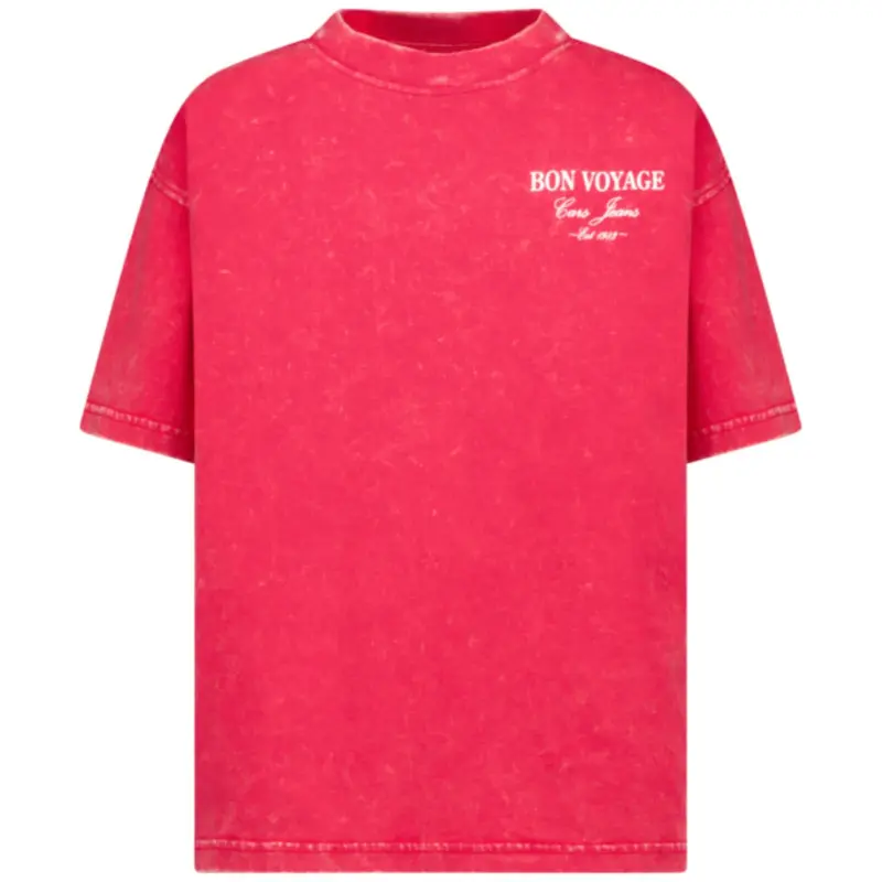 Burgundy rood backprint t-shirt Glitta