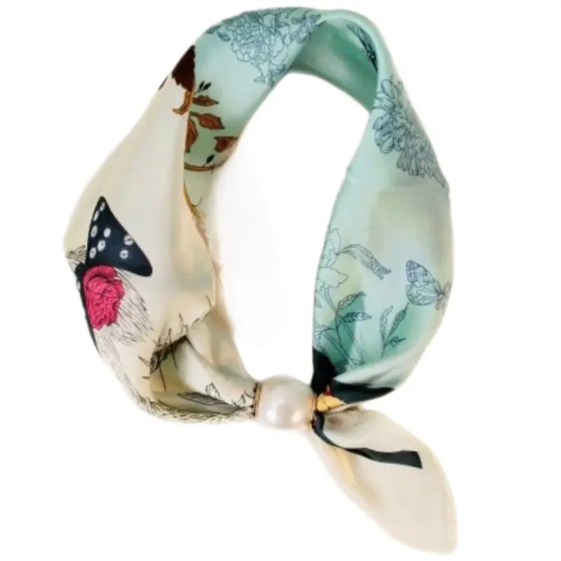 Butterfly met mintgroen parel sjaaltje Chloe
