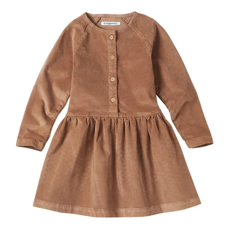 Button Dress Caramel