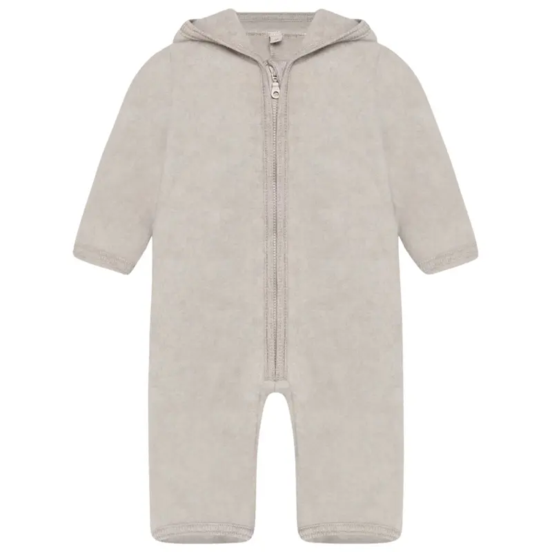 Camel Melange pram suit Ears Wool Fleece